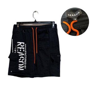 Reason Brand Cargo Shorts Black Medium | Streetwear Style